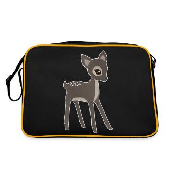 Reh - Retro Tasche - Schwarz/Gold - Hinten