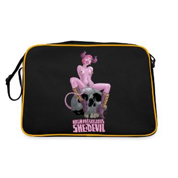 She-Devil 3 - Retro Tasche - Schwarz/Gold - Hinten