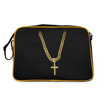 bling check 8 christ - Sac Retro - noir/or - Dos