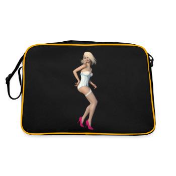 New Burlesque, Sexy Woman - Retro Bag - black/gold - Back