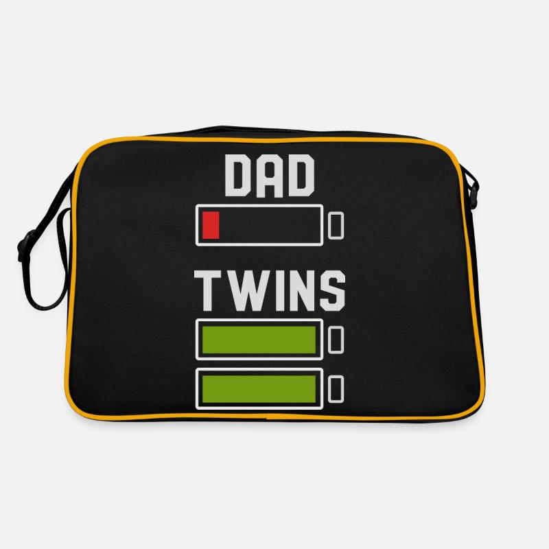 Vater der Zwillinge Retro Tasche