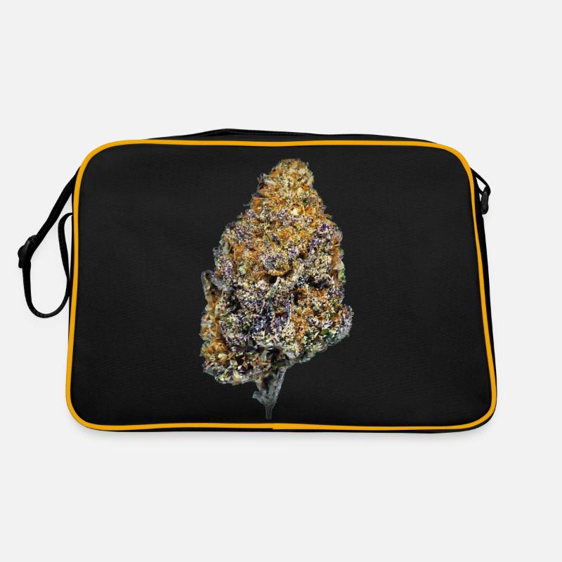 Cannabis Blüten Head Bud Polygon Design 420 / 710 Retro Tasche