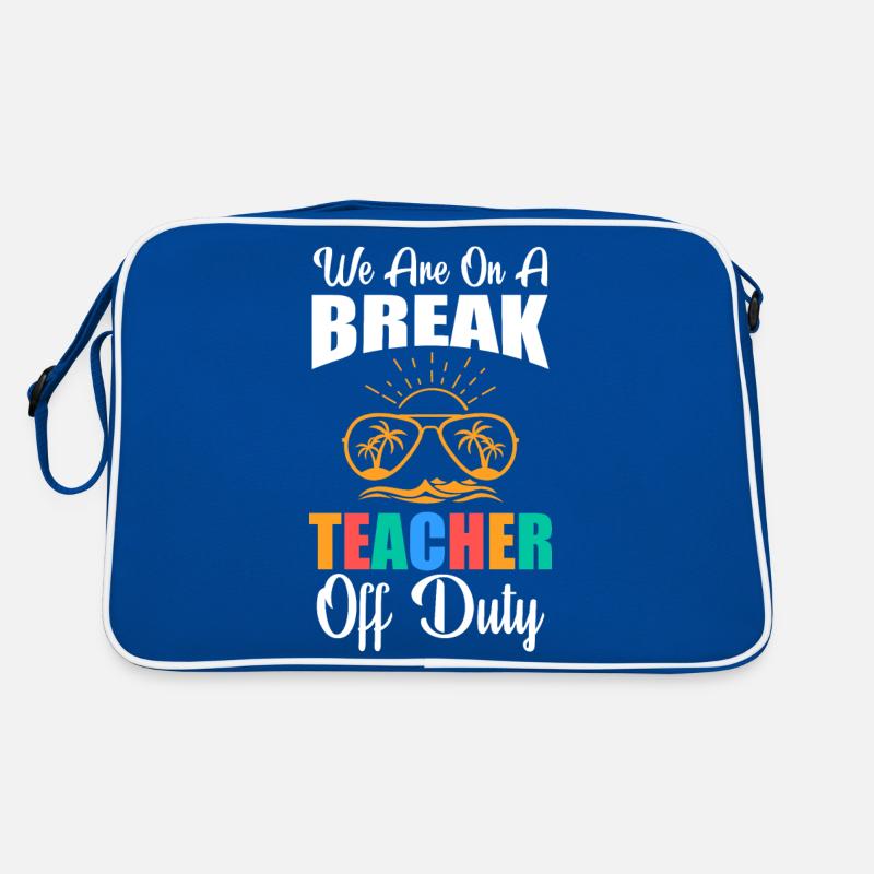 Wir sind auf einer Pause Lehrer außerhalb des Dienstes Retro Tasche