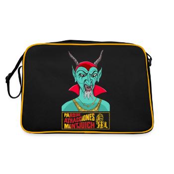 Dämon mit Logo von Toni Lirio/Jordi 3D - Retro Tasche - Schwarz/Gold - Hinten