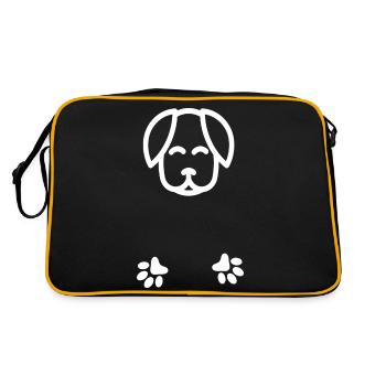 J’aime mon chien - Sac Retro - noir/or - Dos