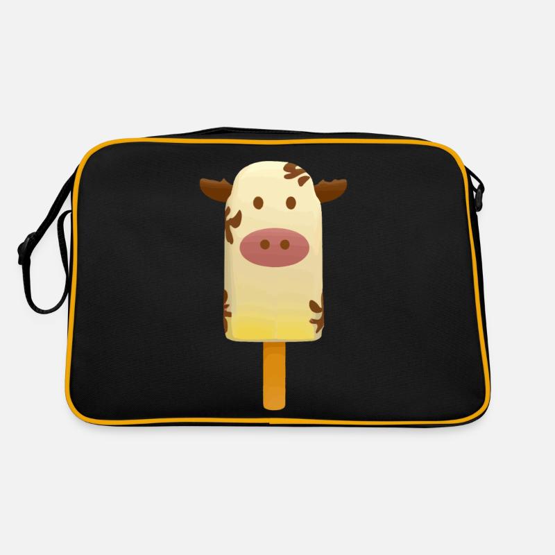 Kuh Eis Lustig Eis am Stiel als Kuh Retro Tasche