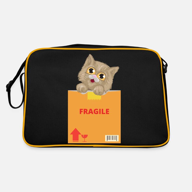 Fragile cat Sac Retro