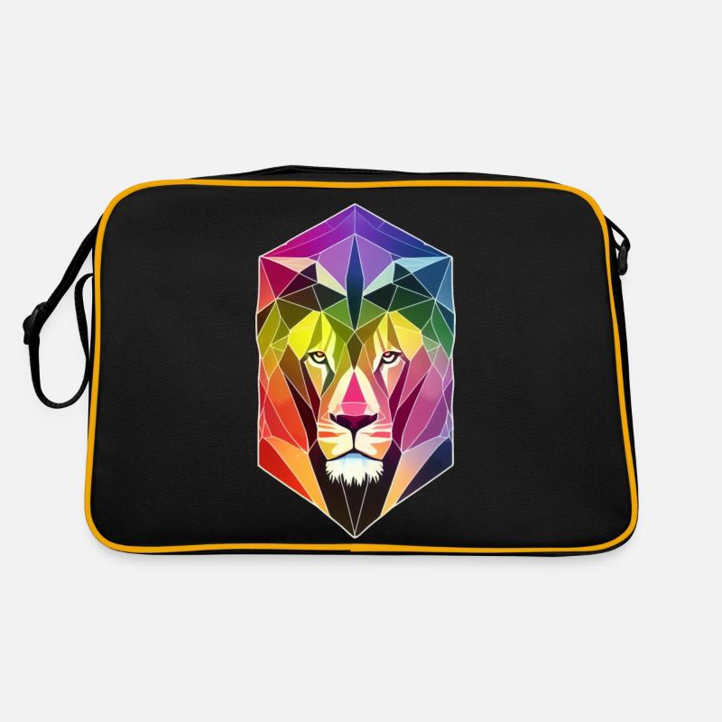 Lion's Head - geometric shape Retro Bag