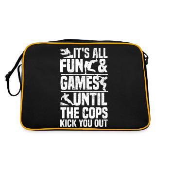 Sports de parkour | Parkour Parkur Freerunner Cadeau - Sac Retro - noir/or - Dos