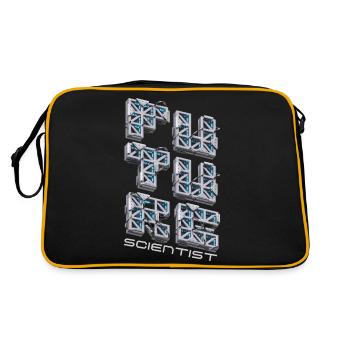 Scientist, 3D Futuristic, Future Sci Fi - Retro Bag - black/gold - Back