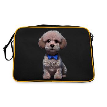 Propriétaire de chien Caniche Chien amour Caniche chiot Chien chiot - Sac Retro - noir/or - Dos