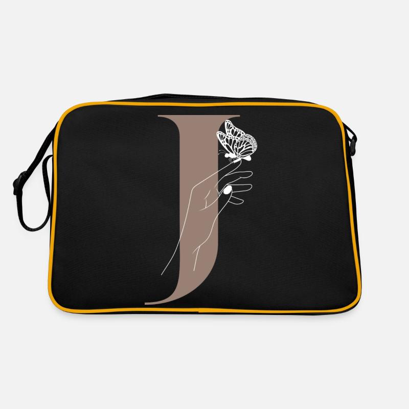 Letter J Magic Butterfly Retro Bag