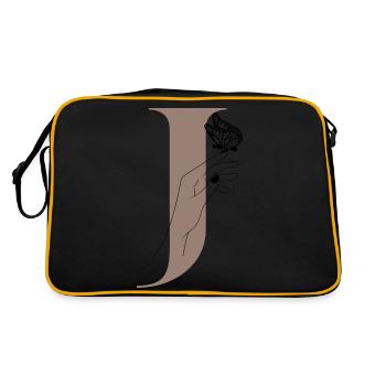 lettre j papillon magique - Sac Retro - noir/or - Dos