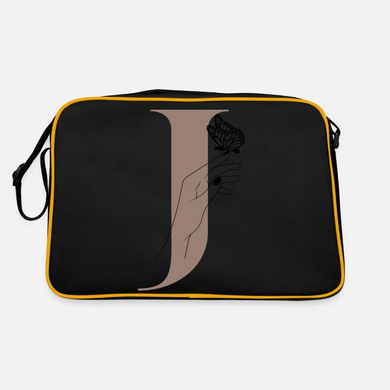 Letter J Magic Butterfly Retro Bag