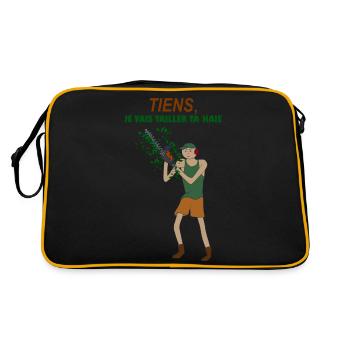 Tiens, je vais tailler ta haie - Sac Retro - noir/or - Dos