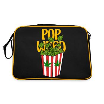POP WEED - Sac Retro - noir/or - Dos