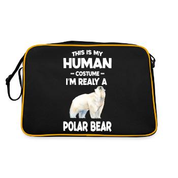This is My Human Costume Im Really a Polar Bear - Sac Retro - noir/or - Dos