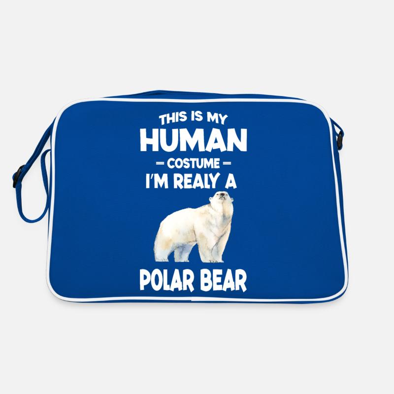 This is My Human Costume Im Really a Polar Bear Retro Bag