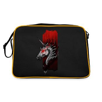 Shadow Serenity: Dark Unicorn - Retro Bag - black/gold - Back