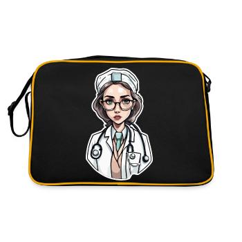 Médecin / professionnel de la santé / médecin / profession / spécialiste - Sac Retro - noir/or - Dos