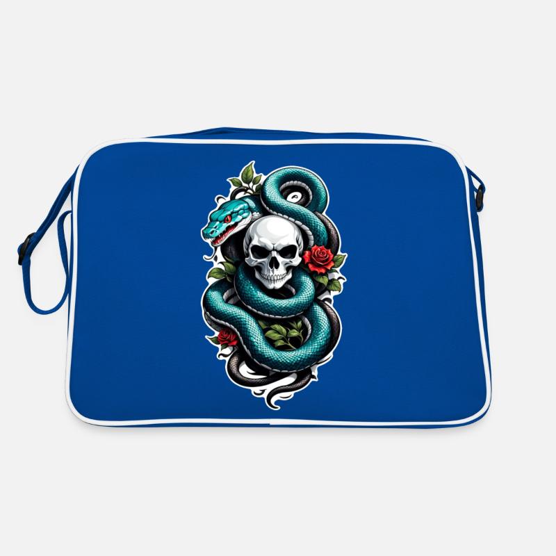 Snake Skeleton and Tattoo Retro Bag