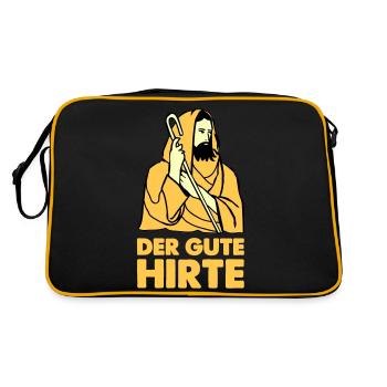 jesus hirte - Retro Tasche - Schwarz/Gold - Hinten