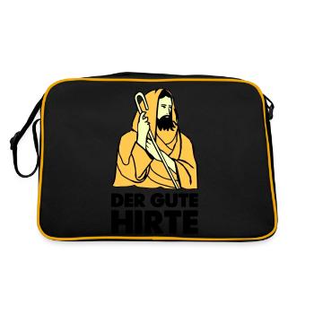 jesus hirte - Retro Tasche - Schwarz/Gold - Hinten