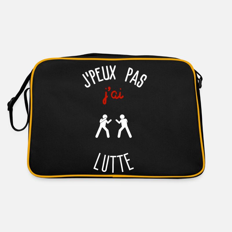 J peux pas j ai Lutte - Sac Retro - noir/or