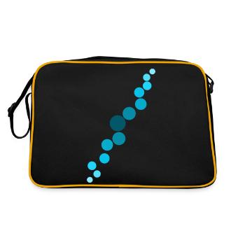 Blue bubbles - Retro Bag - black/gold - Back