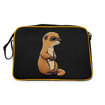 Cute Mongoose - Retro Bag - black/gold - Back