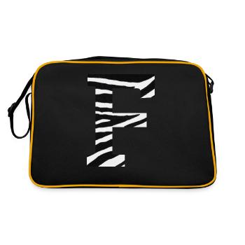 Letter f zebra - Retro Bag - black/gold - Back