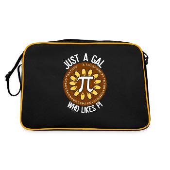Just a Gal who likes Pi - Retro Bag - black/gold - Back