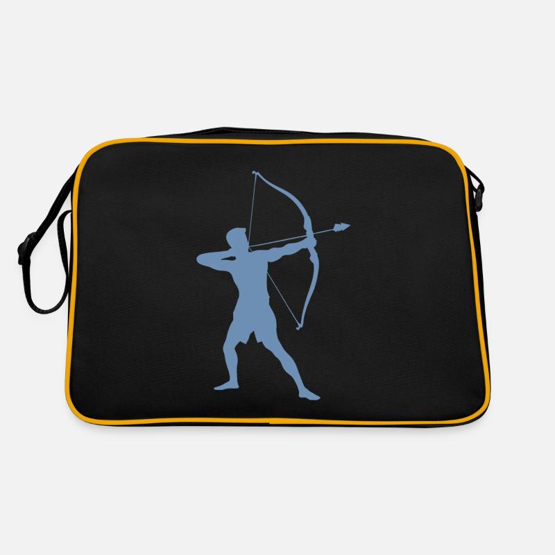 Bogenschütze-Silhouette, Präzises Retro Tasche
