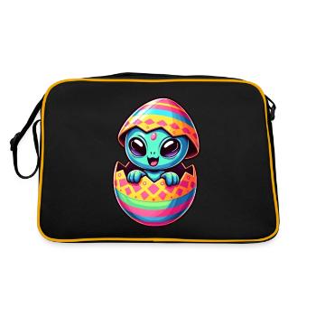 Conception colorée d’oeuf de Pâques extraterrestre éclosion - Sac Retro - noir/or - Dos