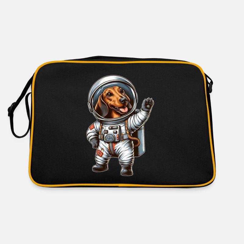 Dachshund Astronaut Space Science Fiction Retro Bag