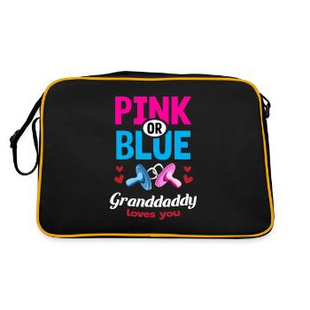 Grand-père rose ou bleu vous aime Le genre révèle - Sac Retro - noir/or - Dos