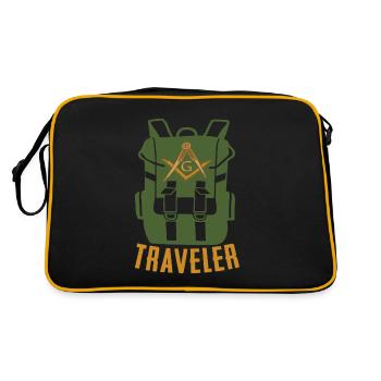 Masonic Freemasonry Fraternal - Retro Tasche - Schwarz/Gold - Hinten