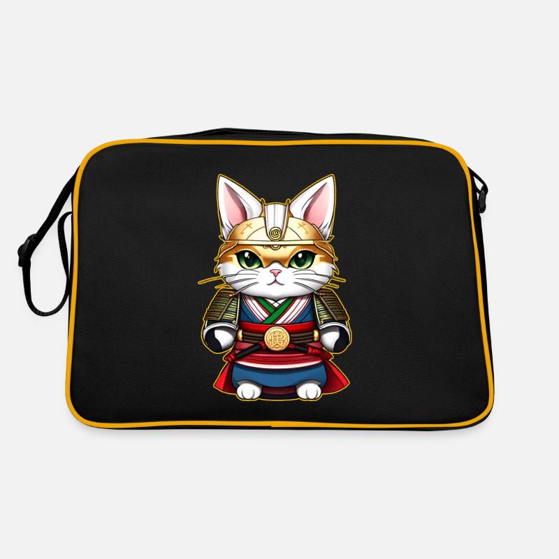 Mignon chat samouraï Sac Retro