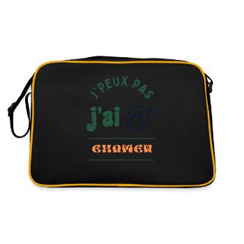 J'peux pas, j'ai examen - Sac Retro - noir/or - Dos