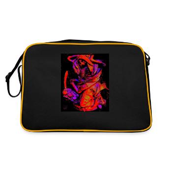 Der Sensenmann - Retro Tasche - Schwarz/Gold - Hinten