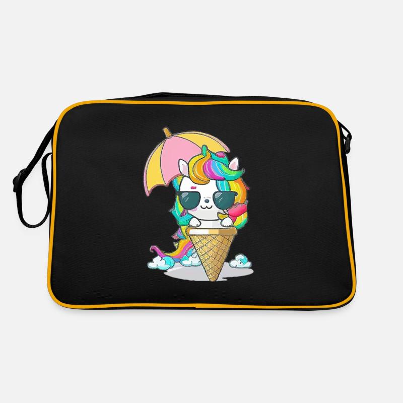 Licorne avec crème glacée - La combinaison parfaite Sac Retro
