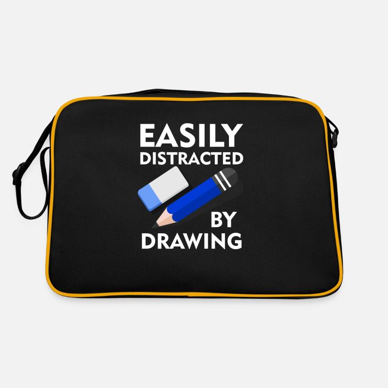 Distrait par le dessin Funny Hobby Illustrator Sac Retro