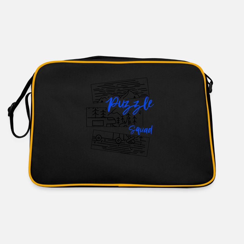 Puzzle Squad Hobby Puzzle Ironisches Sprichwort - Retro Tasche - Schwarz/Gold