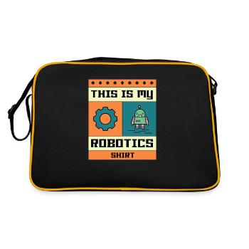 Robotics Engineer Mechanics Electro Student - Retro Bag - black/gold - Back
