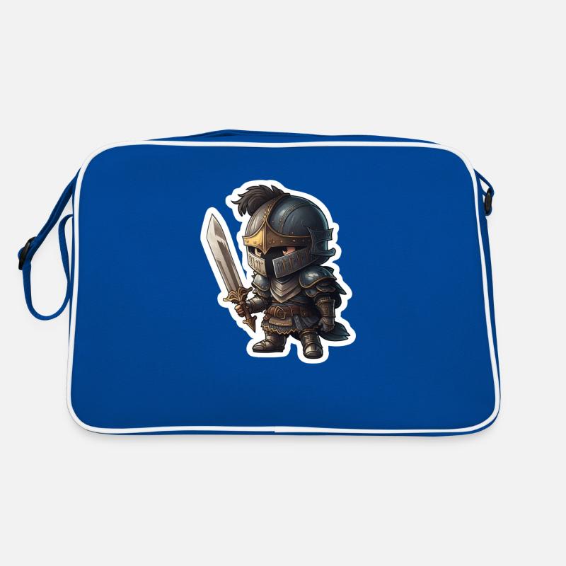 Dunkler Chibi Ritter Retro Tasche