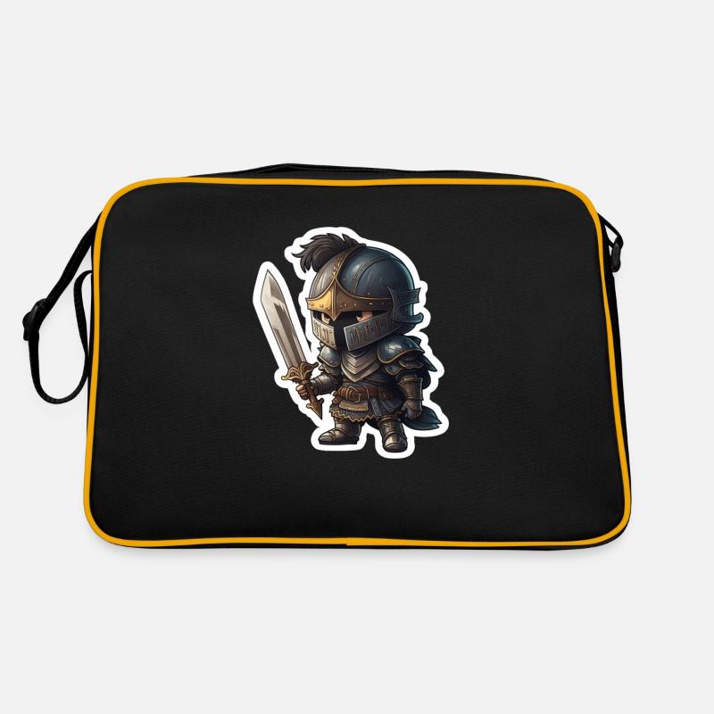 Chevalier Chibi Noir Sac Retro