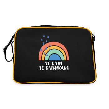 No Rain No Rainbows - Retro Bag - black/gold - Back