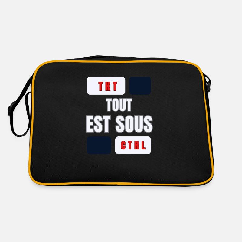 ALLES IM GRIFF - Retro Tasche - Schwarz/Gold