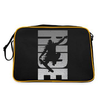 Skateboard Rétro Skateboarder en détresse - Sac Retro - noir/or - Dos