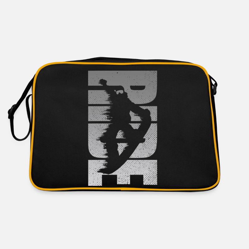 Snowboarding Retro Snowboarder Ride Distressed Retro Tasche